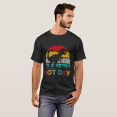 Retro T Rex Dinosaur Polka Dot Art Student Dot Day T-shirt (Voorkant volledig)