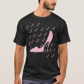Retro T-shirt met hoge hak schoenen (Voorkant)