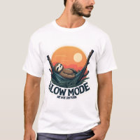 Retro T-shirt met slapende luiaard Funny Slow Morn