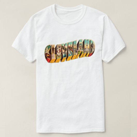 Retro T-shirt uit Cleveland (Design voorkant)