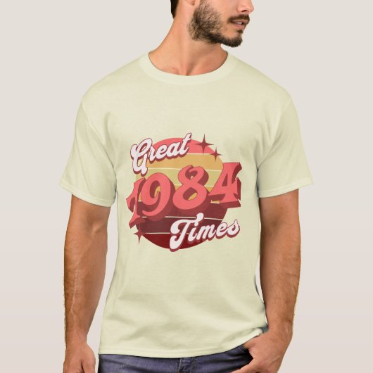 Retro T-shirt uit de jaren 80 (Voorkant)