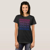 Retro T-shirt voor biseksuele trots (Voorkant volledig)