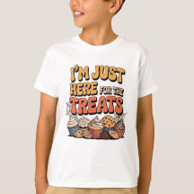 Retro T-shirt voor kinderen Halloween snoepjes