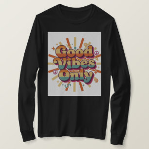 Retro T-shirt voor vrouwen met goede vibes