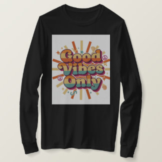 Retro T-shirt voor vrouwen met goede vibes 