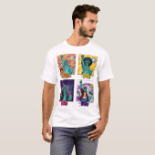Retro T-shirt Vrijheid door de Decennia (Voorkant volledig)