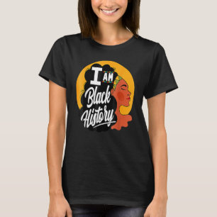 Retro T-shirt Zwarte Geschiedenis Maand Vuist Vrou