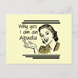 Retro T-shirts Abuela en Giften Briefkaart