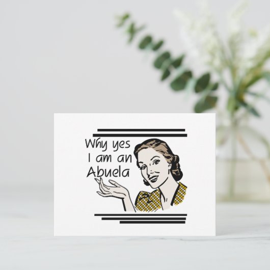 Retro T-shirts Abuela en Giften Briefkaart (Staand voorkant)