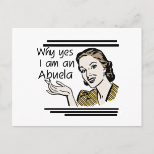 Retro T-shirts Abuela en Giften Briefkaart