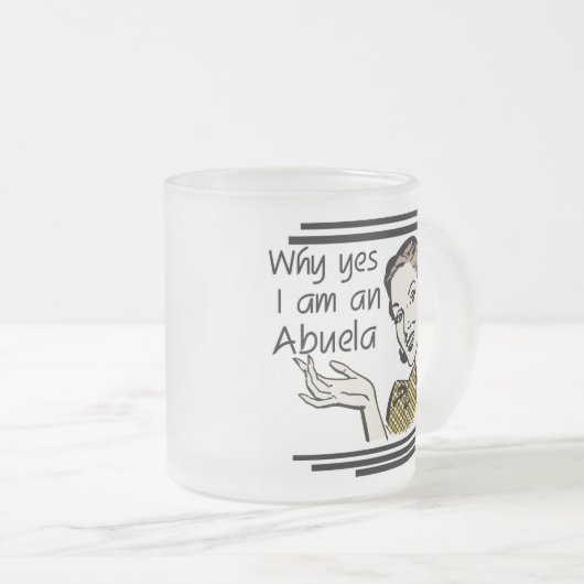 Retro T-shirts Abuela en Giften Matglas Koffiemok (Voorkant rechts)