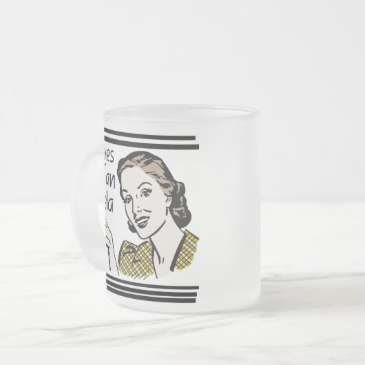 Retro T-shirts Abuela en Giften Matglas Koffiemok (Voorkant links)