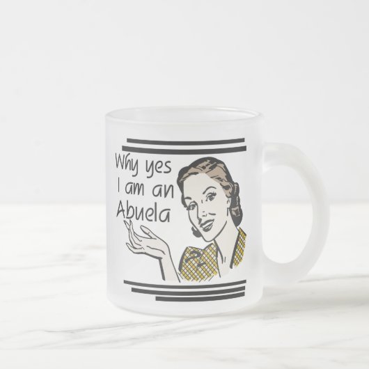 Retro T-shirts Abuela en Giften Matglas Koffiemok (Rechts)