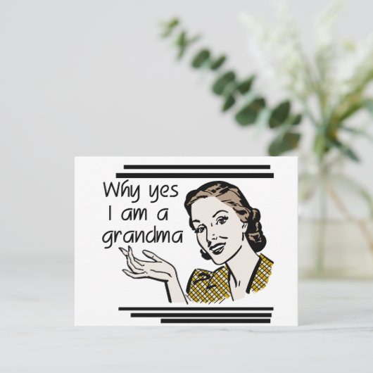 Retro T-shirts en de Giften van de Oma Briefkaart (Staand voorkant)