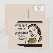 Retro T-shirts en de Giften van de Oma Briefkaart (Voorkant / Achterkant)