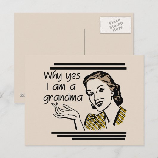 Retro T-shirts en de Giften van de Oma Briefkaart (Voorkant / Achterkant)