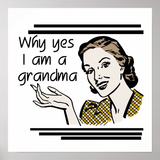 Retro T-shirts en de Giften van de Oma Poster (Voorkant)