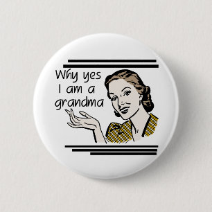 Retro T-shirts en de Giften van de Oma Ronde Button 5,7 Cm