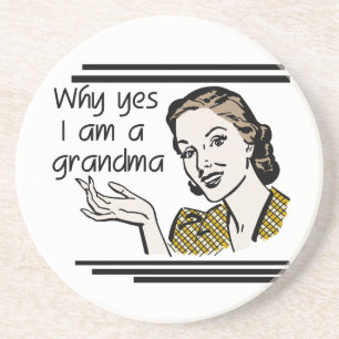 Retro T-shirts en de Giften van de Oma Zandsteen Onderzetter