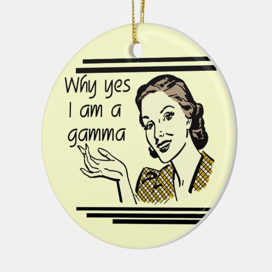 Retro T-shirts en de Giften van Gamma's Keramisch Ornament (Links)