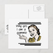 Retro T-shirts Gammie en Giften Briefkaart (Voorkant / Achterkant)