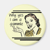 Retro T-shirts Gammie en Giften Magneet (Voorkant)