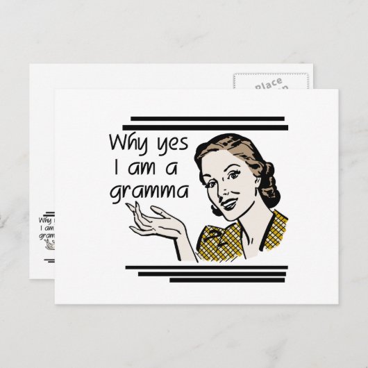 Retro T-shirts Gramma en Giften Briefkaart (Voorkant / Achterkant)