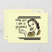 Retro T-shirts Gramma en Giften Briefkaart (Voorkant / Achterkant)