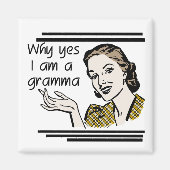 Retro T-shirts Gramma en Giften Magneet (Voorkant)