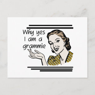 Retro T-shirts Grammie en Giften Briefkaart
