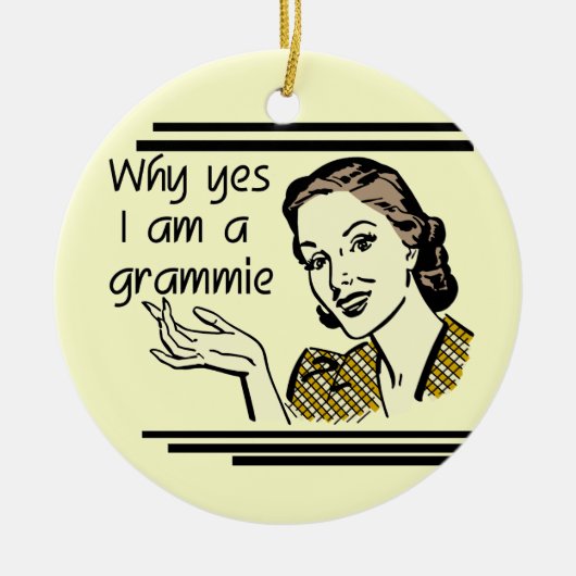 Retro T-shirts Grammie en Giften Keramisch Ornament (Voorkant)