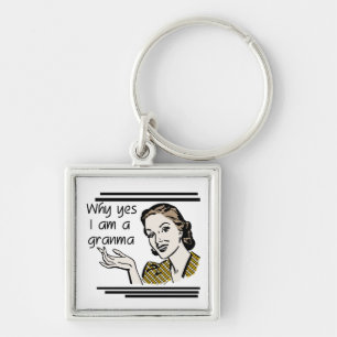 Retro T-shirts Granma en Giften Sleutelhanger