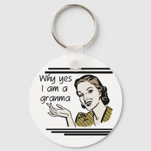 Retro T-shirts Granma en Giften Sleutelhanger