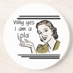 Retro T-shirts Lola en Giften Zandsteen Onderzetter