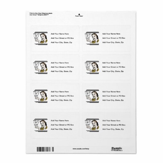 Retro T-shirts Nani en Giften Etiket (Full Sheet)