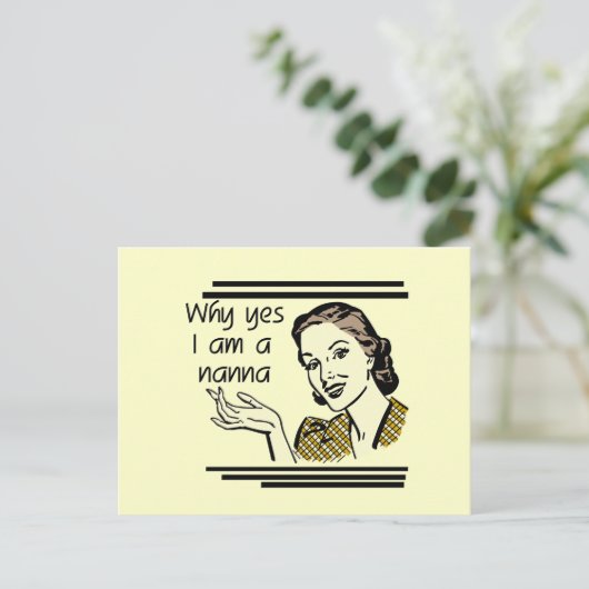 Retro T-shirts Nanna en Giften Briefkaart (Staand voorkant)