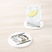 Retro T-shirts Nonna en Giften Zandsteen Onderzetter (Zijkant)