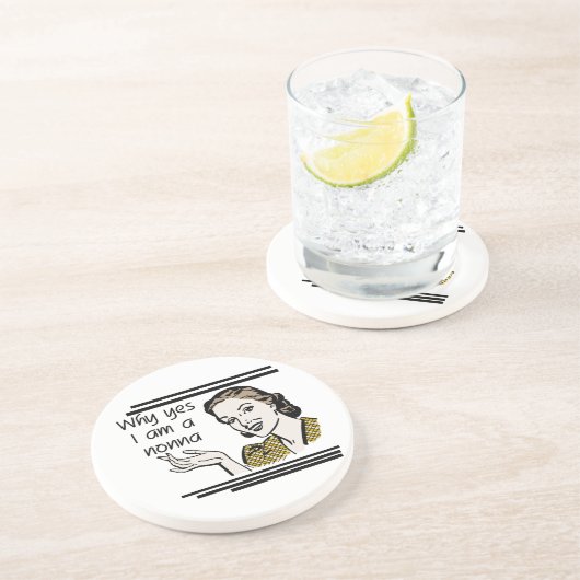 Retro T-shirts Nonna en Giften Zandsteen Onderzetter (Zijkant)