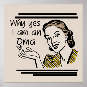Retro T-shirts Oma en Giften Poster