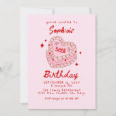 Retro taart 30e verjaardag kaart (Voorkant)