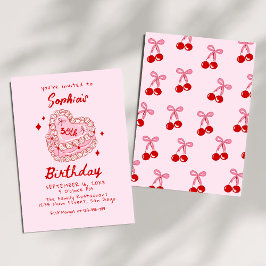 Retro taart 30e verjaardag kaart