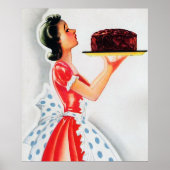 Retro  taart decor poster (Voorkant)