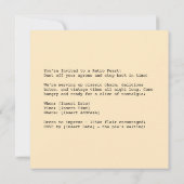 Retro taart en papier charme kaart (Achterkant)