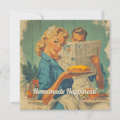 Retro taart en papier charme kaart (Voorkant)