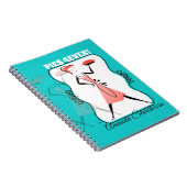 Retro taart meisje bakken kookboek recept notitieb notitieboek (Rechterzijde)