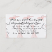 Retro taart vrouw bakkerij bakken gebak chef culin visitekaartje (Achterkant)