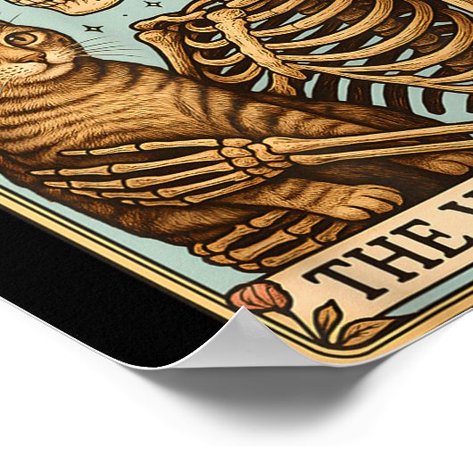 Retro Tabby Cat Valentine's Day Mom Tarot Card  Poster (Hoek)