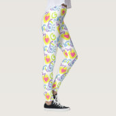 Retro Tachtiger Hart Print Leggings (Rechts)