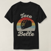  Retro Taco Belle voor vrouwelijke Mannen Funny Ta T-shirt (Design voorkant)