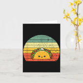 Retro Taco Lover Shirt Funny Retro Taco Humor  Kaart (Gele Bloem)